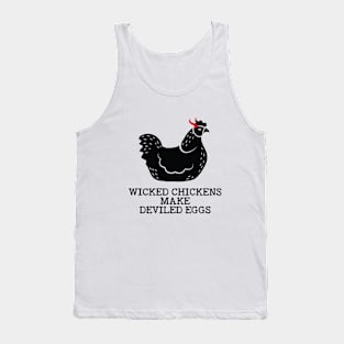 Wicked Chickens - Black Text Tank Top